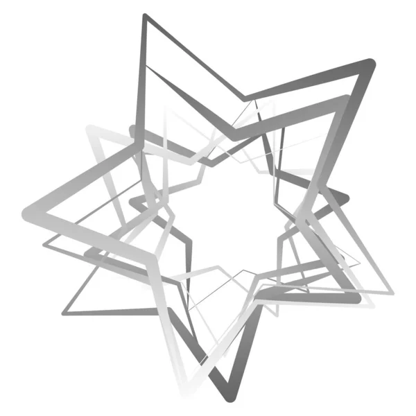 Звездный Вектор Значок Случайного Вращения Звёзд Символ — стоковый вектор