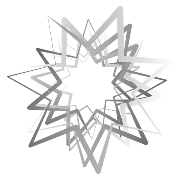 Sternvektorillustration Zufällig Gedrehte Sterne Symbol Symbol — Stockvektor