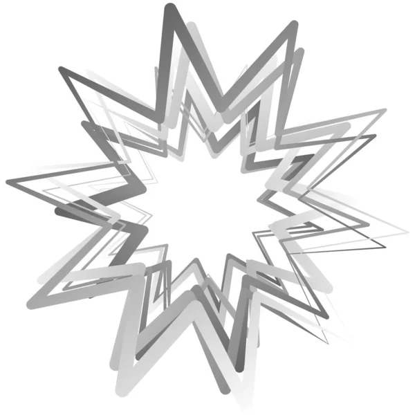 Hvězdná Vektorová Ilustrace Náhodně Otočená Ikona Hvězd Symbol — Stockový vektor