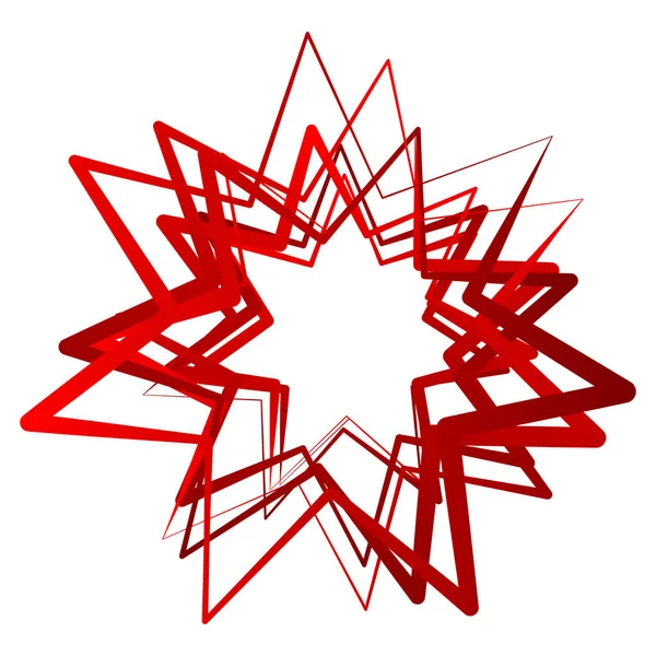 Hvězdná Vektorová Ilustrace Náhodně Otočená Ikona Hvězd Symbol — Stockový vektor