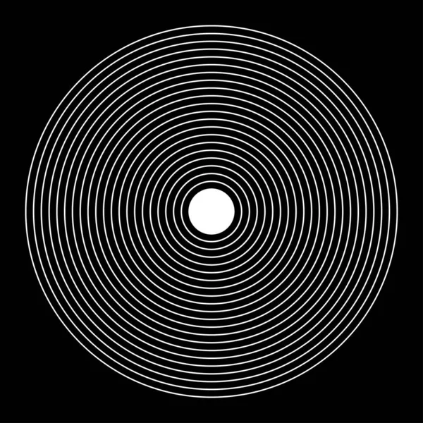 Cercles Concentriques Radiaux Rayonnants Anneaux — Image vectorielle