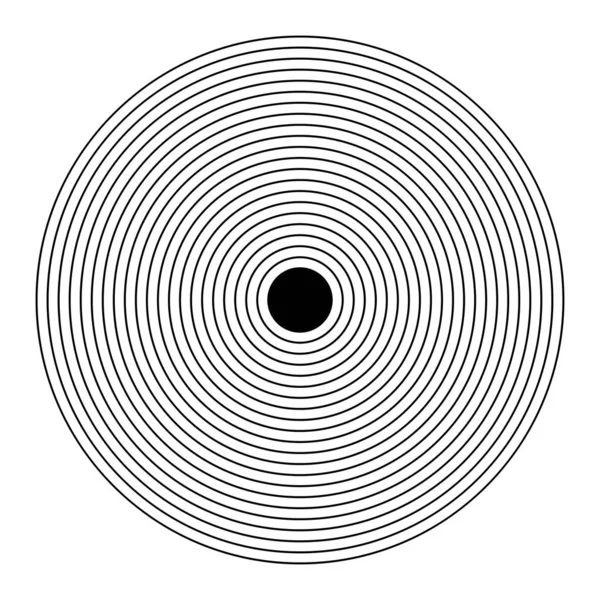 Koncentriska Radiella Utstrålande Cirklar Ringar — Stock vektor