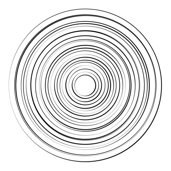 Концентрические Радиальные Излучающие Круги Кольца — стоковый вектор
