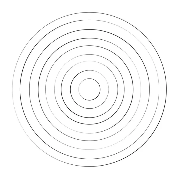 Концентричні Радіальні Випромінювальні Кола Кільця — стоковий вектор