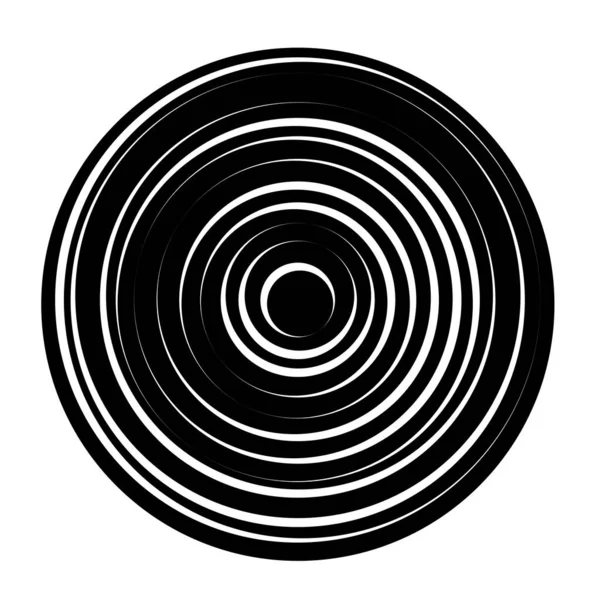 Ομοκεντρικοί Ακτινωτοί Ακτινωτοί Κύκλοι Δακτύλιοι — Διανυσματικό Αρχείο