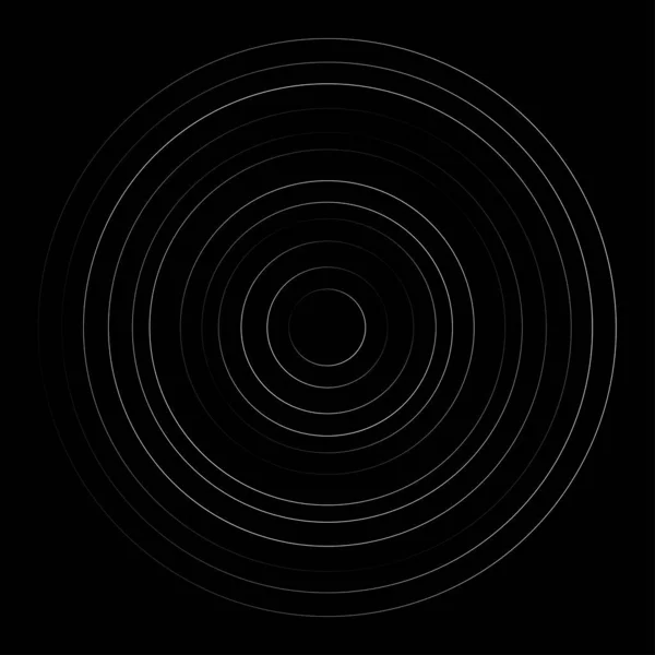 Círculos Concêntricos Radiais Radiantes Anéis —  Vetores de Stock