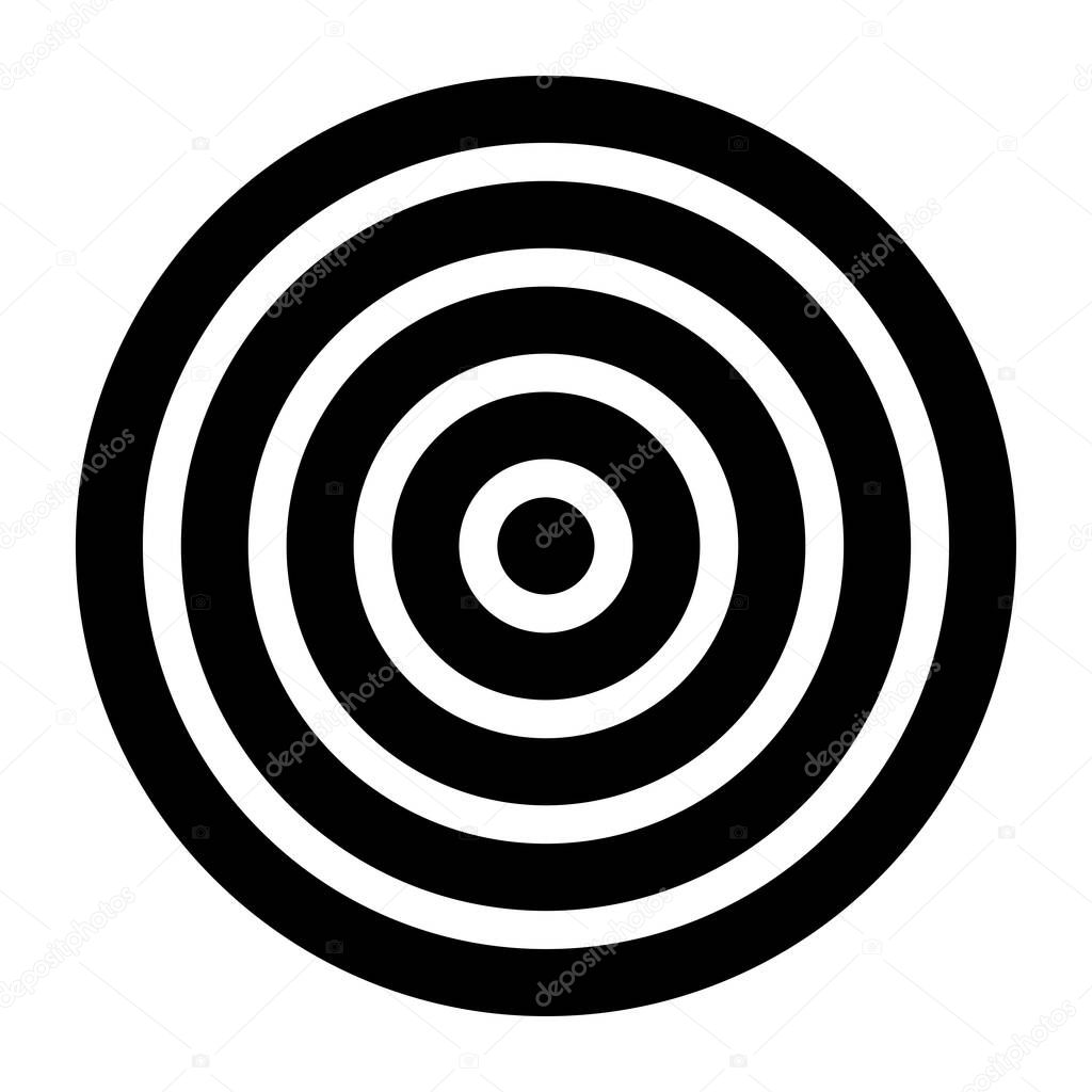 Concentric, radial, radiating circles, rings