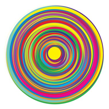 Rastgele, renkli eşmerkezli çemberler, halkalar