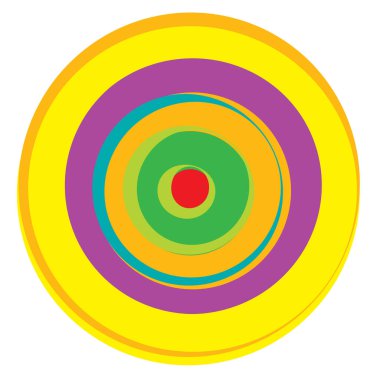 Rastgele, renkli eşmerkezli çemberler, halkalar