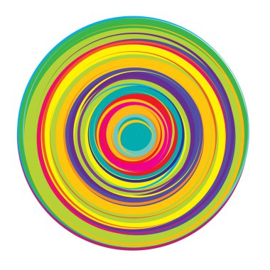 Rastgele, renkli eşmerkezli çemberler, halkalar