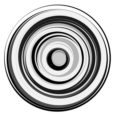 Rastgele, gri tonlama, gri eşmerkezli daireler, soyut geometrik tasarım elementleri.