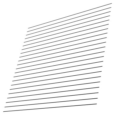 Perspektifte 3D çizgiler, açılı, eğimli, eğimli ve köşegen çizgiler, çizgili vektör tasarım ögesi - stok vektör çizimi, klip- sanat grafikleri