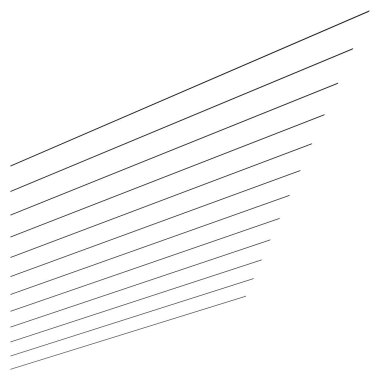 Perspektifte 3D çizgiler, açılı, eğimli, eğimli ve köşegen çizgiler, çizgili vektör tasarım ögesi - stok vektör çizimi, klip- sanat grafikleri