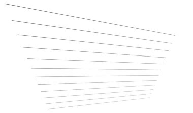 Üç boyutlu çizgiler, çizgiler. Perspektif, kaybolma, yakınsayan çizgiler - stok vektör illüstrasyonu, klip sanatları grafikleri