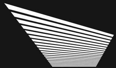 Üç boyutlu çizgiler, çizgiler. Perspektif, kaybolma, yakınsayan çizgiler - stok vektör illüstrasyonu, klip sanatları grafikleri