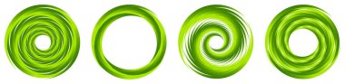 Spiral, girdap ve dönme, fırıldak tasarım elementi. Girdap, kasırga etkisi segmentli, eşmerkezli daireler, halka simgesi - stok vektör illüstrasyonu, klip- sanat grafikleri