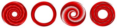 Spiral, girdap ve dönme, fırıldak tasarım elementi. Girdap, kasırga etkisi segmentli, eşmerkezli daireler, halka simgesi - stok vektör illüstrasyonu, klip- sanat grafikleri