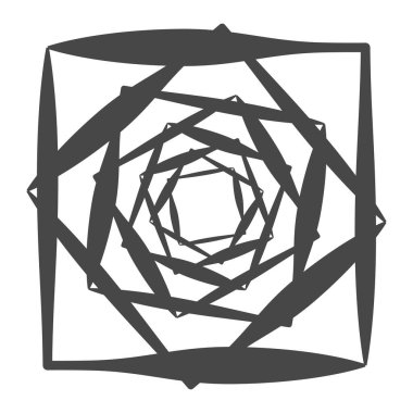 Soyut geometrik siyah-beyaz vektör çizimi
