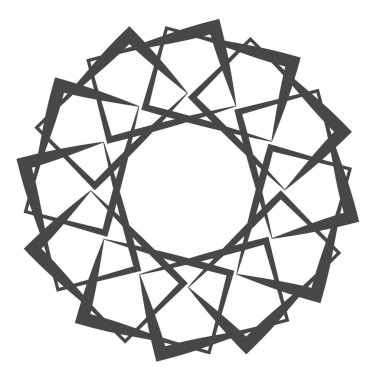 Soyut geometrik siyah-beyaz vektör çizimi