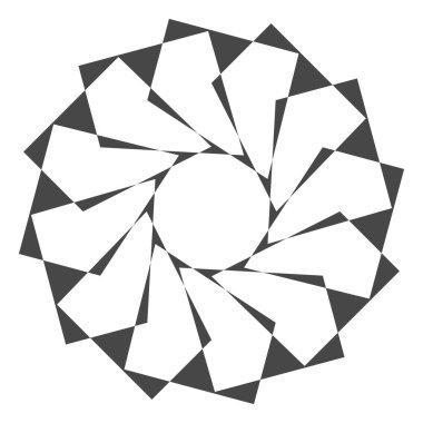 Soyut geometrik siyah-beyaz vektör çizimi