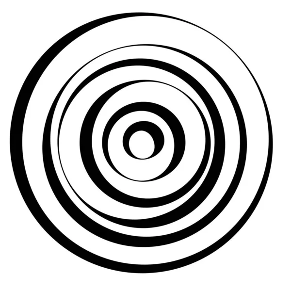 Концентрические Радиальные Излучающие Круги Кольца — стоковый вектор