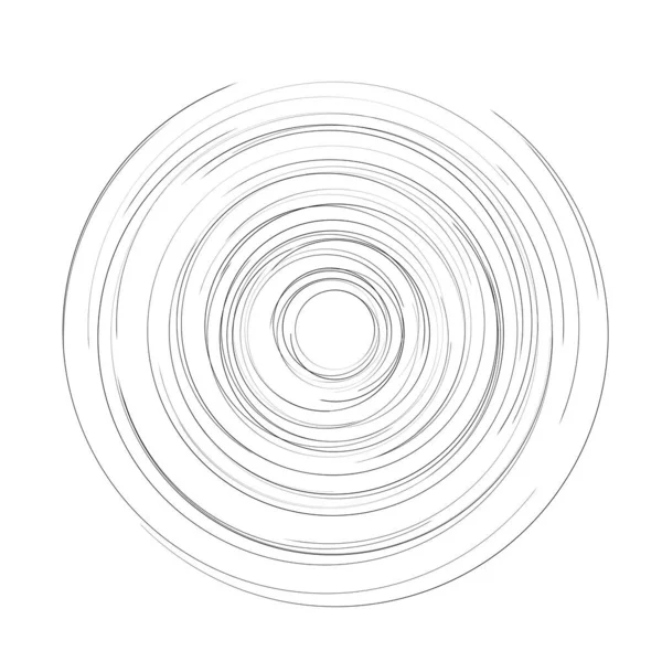 Concentrische Radiale Stralende Cirkels Ringen — Stockvector