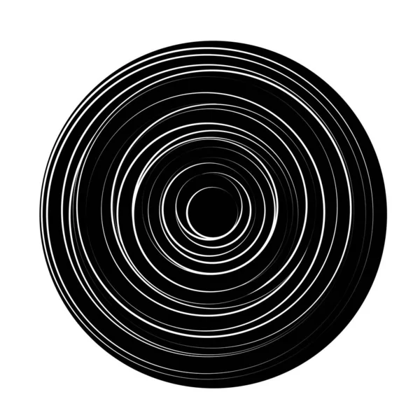 Konzentrische Radiale Strahlende Kreise Ringe — Stockvektor