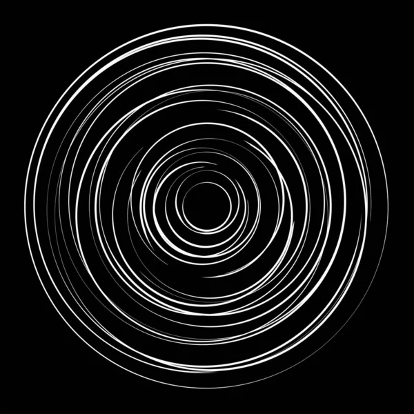 Konzentrische Radiale Strahlende Kreise Ringe — Stockvektor