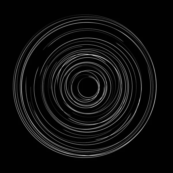 Cercles Concentriques Radiaux Rayonnants Anneaux — Image vectorielle