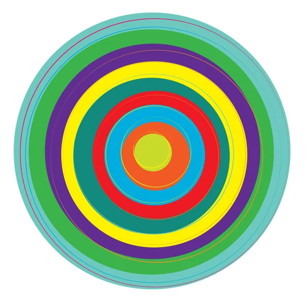 Случайные Красочные Концентрические Круги Кольца — стоковый вектор