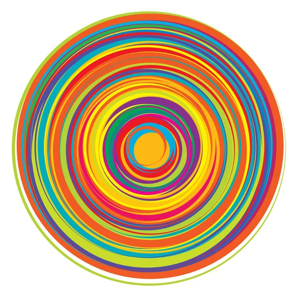 Cercles Concentriques Colorés Aléatoires Anneaux — Image vectorielle