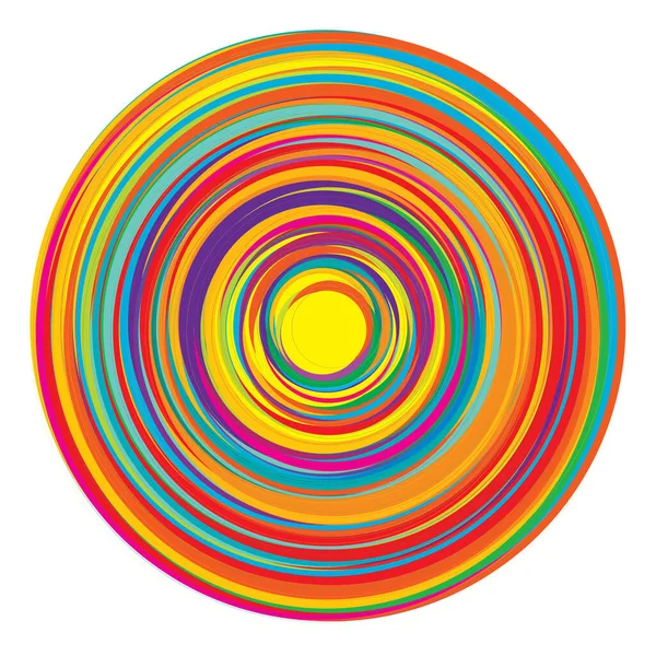 Cercles Concentriques Colorés Aléatoires Anneaux — Image vectorielle