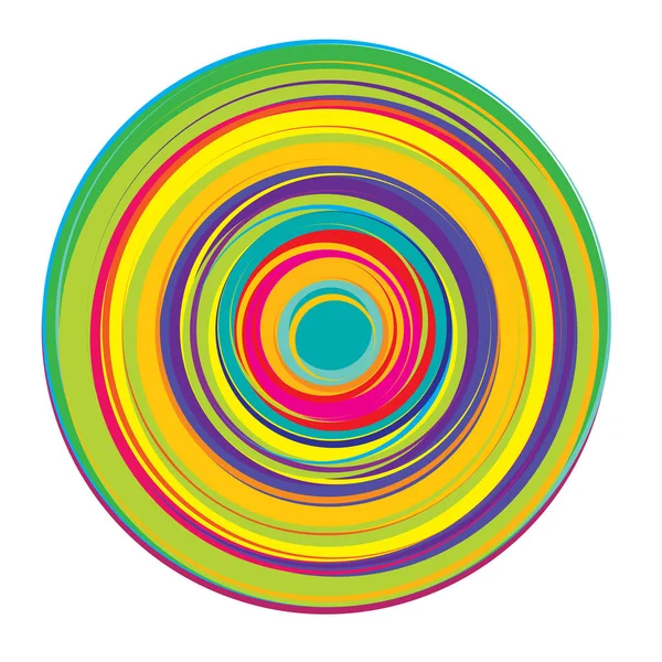 Cercles Concentriques Colorés Aléatoires Anneaux — Image vectorielle