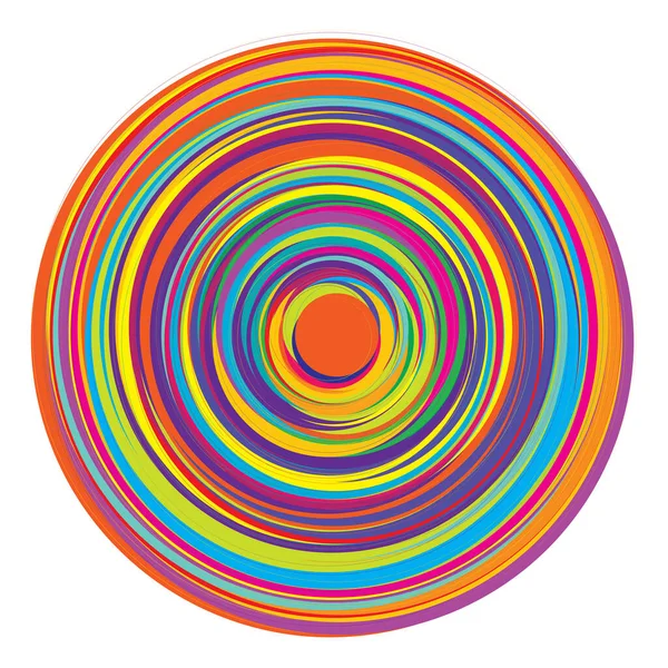 Random Colorful Concentric Circles Rings — Stock Vector
