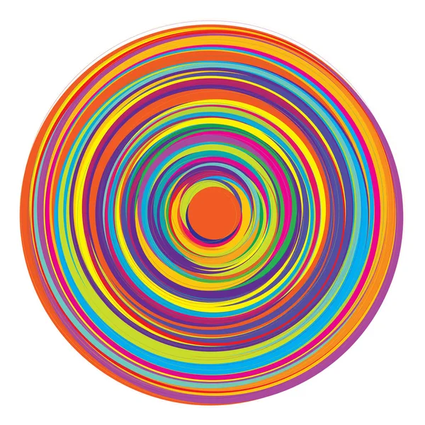 Cercles Concentriques Colorés Aléatoires Anneaux — Image vectorielle