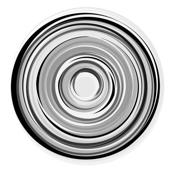 Випадкові Сірі Сірі Концентричні Кола Кільця Абстрактних Геометричних Елементів Дизайну — стоковий вектор
