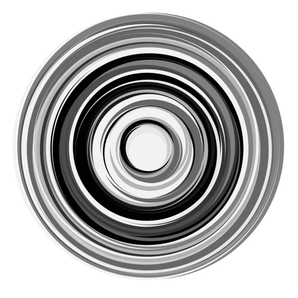 Випадкові Сірі Сірі Концентричні Кола Кільця Абстрактних Геометричних Елементів Дизайну — стоковий вектор