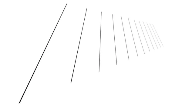 Linien Streifen Perspektive Verschwinden Konvergierende Linien Aktienvektorillustration Clip Art Grafiken — Stockvektor