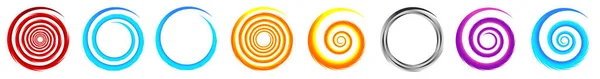 Spiraalvormig Wervelend Draaiend Wervelend Designelement Whirlpool Wervelwind Effect Gesegmenteerd Concentrische — Stockvector