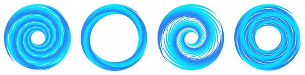 Spiraalvormig Wervelend Draaiend Wervelend Designelement Whirlpool Wervelwind Effect Gesegmenteerd Concentrische — Stockvector