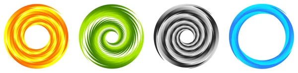 Espiral Remolino Giro Elemento Diseño Giro Hidromasaje Efecto Torbellino Segmentado — Vector de stock