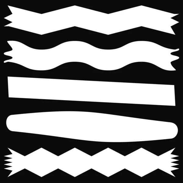 Bandiera Geometrica Semplice Clip Art Vettoriale Del Nastro — Vettoriale Stock