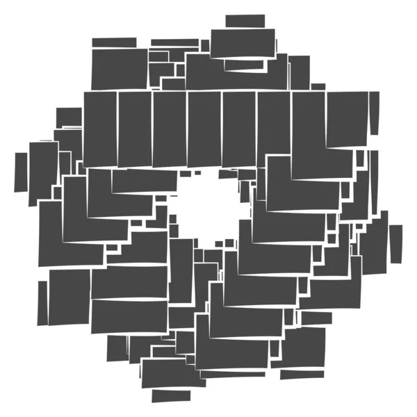 Abstraktní Geometrická Černobílá Vektorová Ilustrace — Stockový vektor