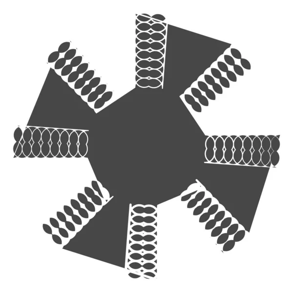 Ilustración Abstracta Geométrica Vectorial Blanco Negro — Vector de stock