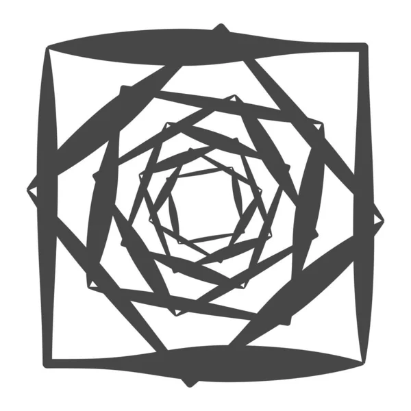 Abstracte Geometrische Zwart Wit Vector Illustratie — Stockvector