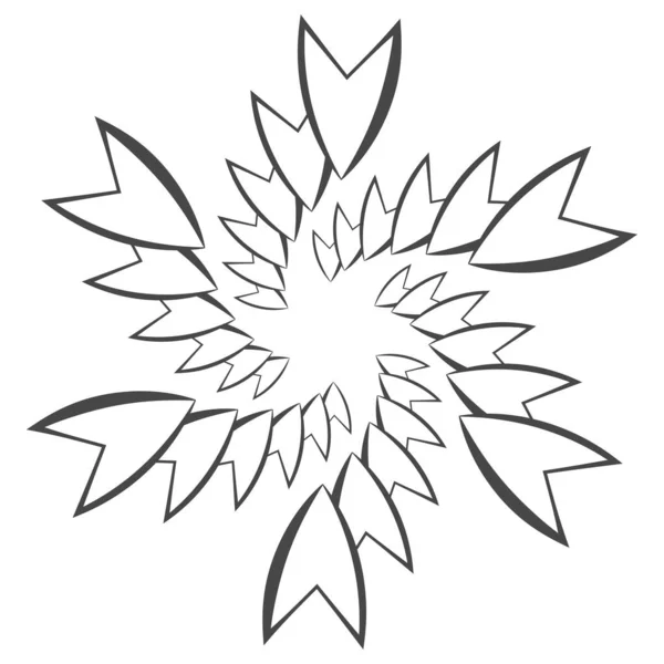 Abstrakte Geometrische Schwarz Weiß Vektorillustration — Stockvektor