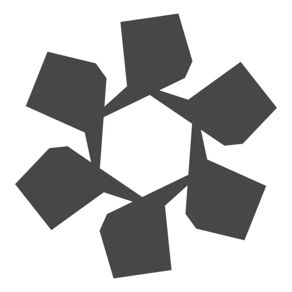 Abstract Geometric Black White Vector Illustration — Stock Vector