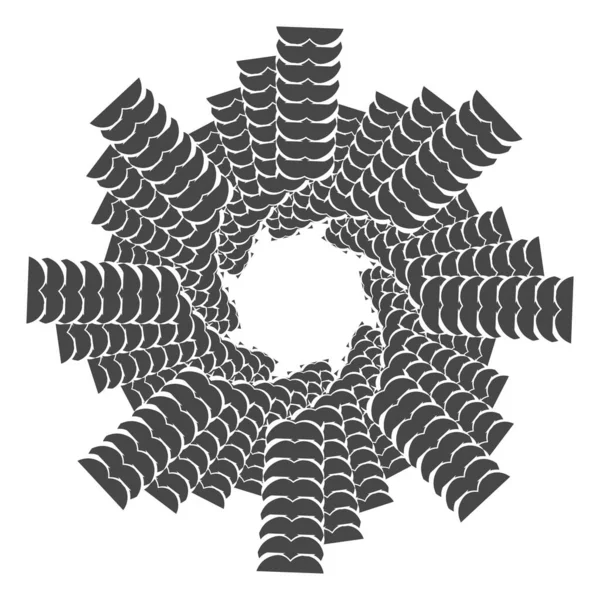 Abstract Geometric Black White Vector Illustration — Stock Vector