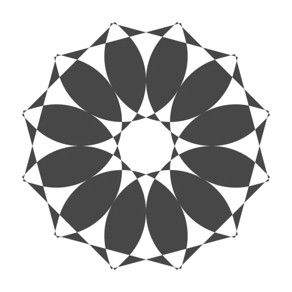 Ilustración Abstracta Geométrica Vectorial Blanco Negro — Vector de stock