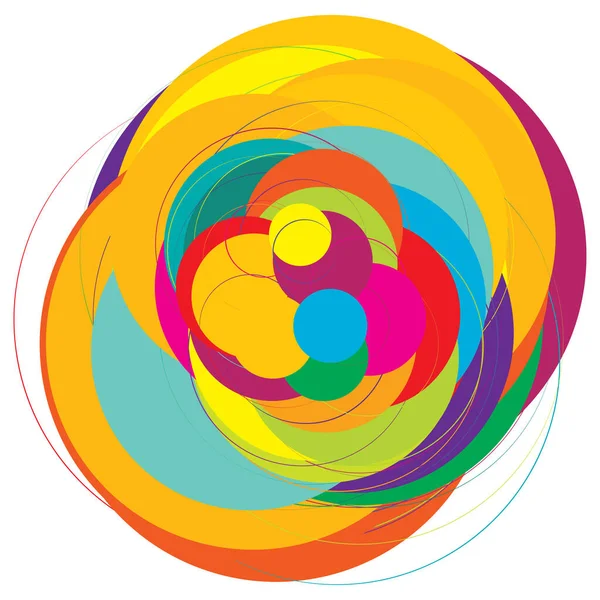 Soyut, sanatsal gelişigüzel, renkli konsantrik, dairesel, ışıldayan daireler, halkalar